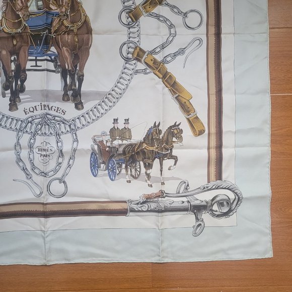 Hermes Scarf Multi Color Silk Satin Multi Color Silk Satin - Picture 15 of 15